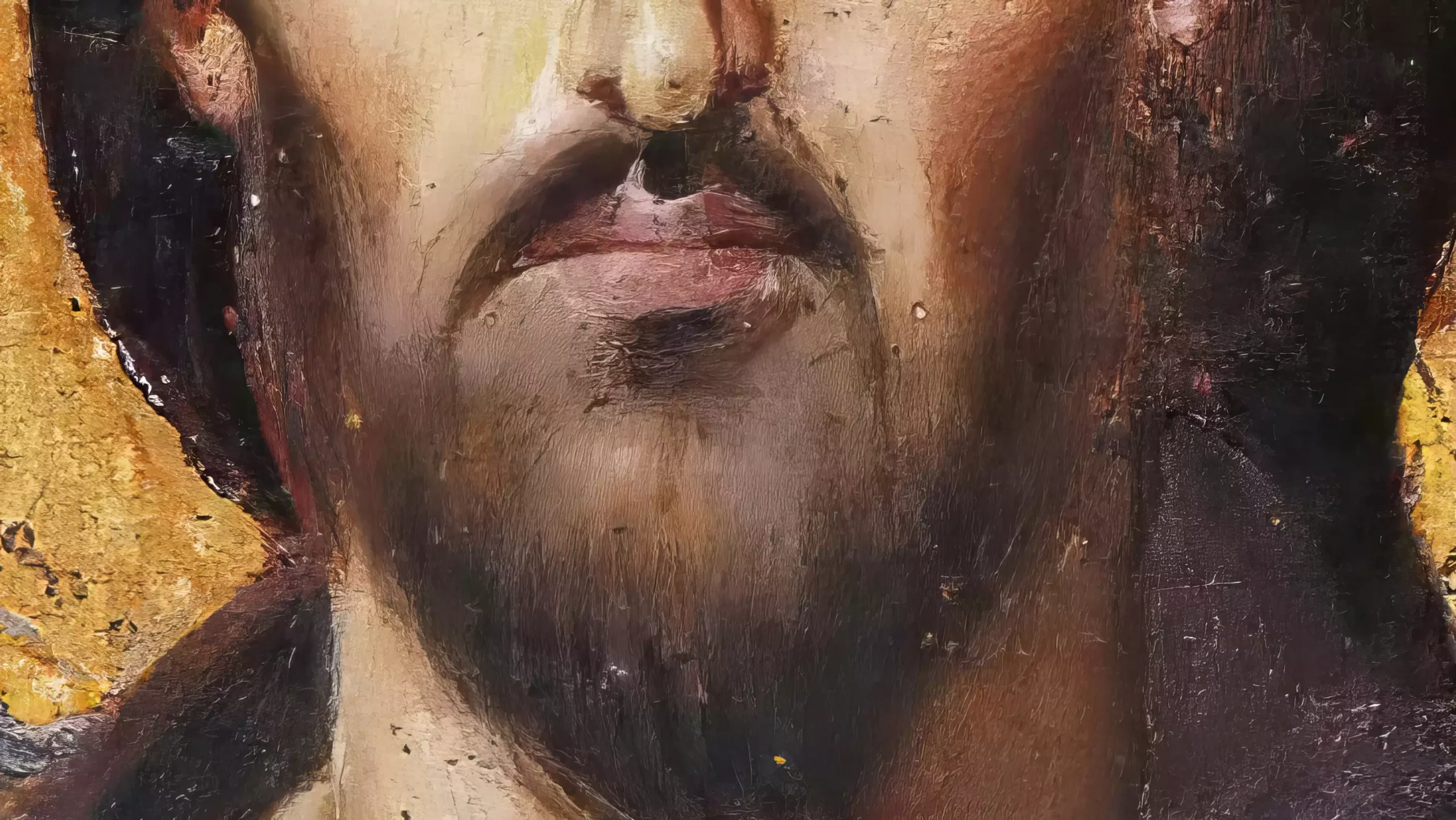 Sina Icon Christ Detail - Sacred Lips (6th Century AD) in UHD-5