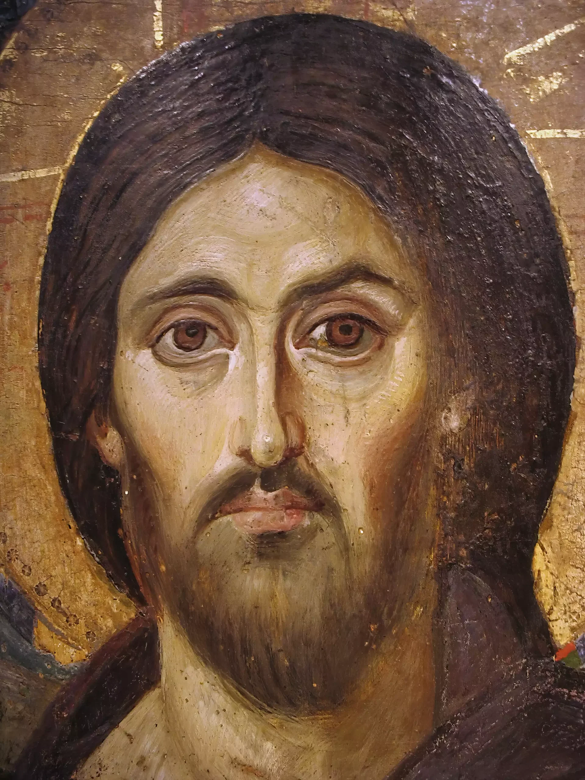 Sinai byzantine icon of Jesus Christ Pantocrator in UHD-4