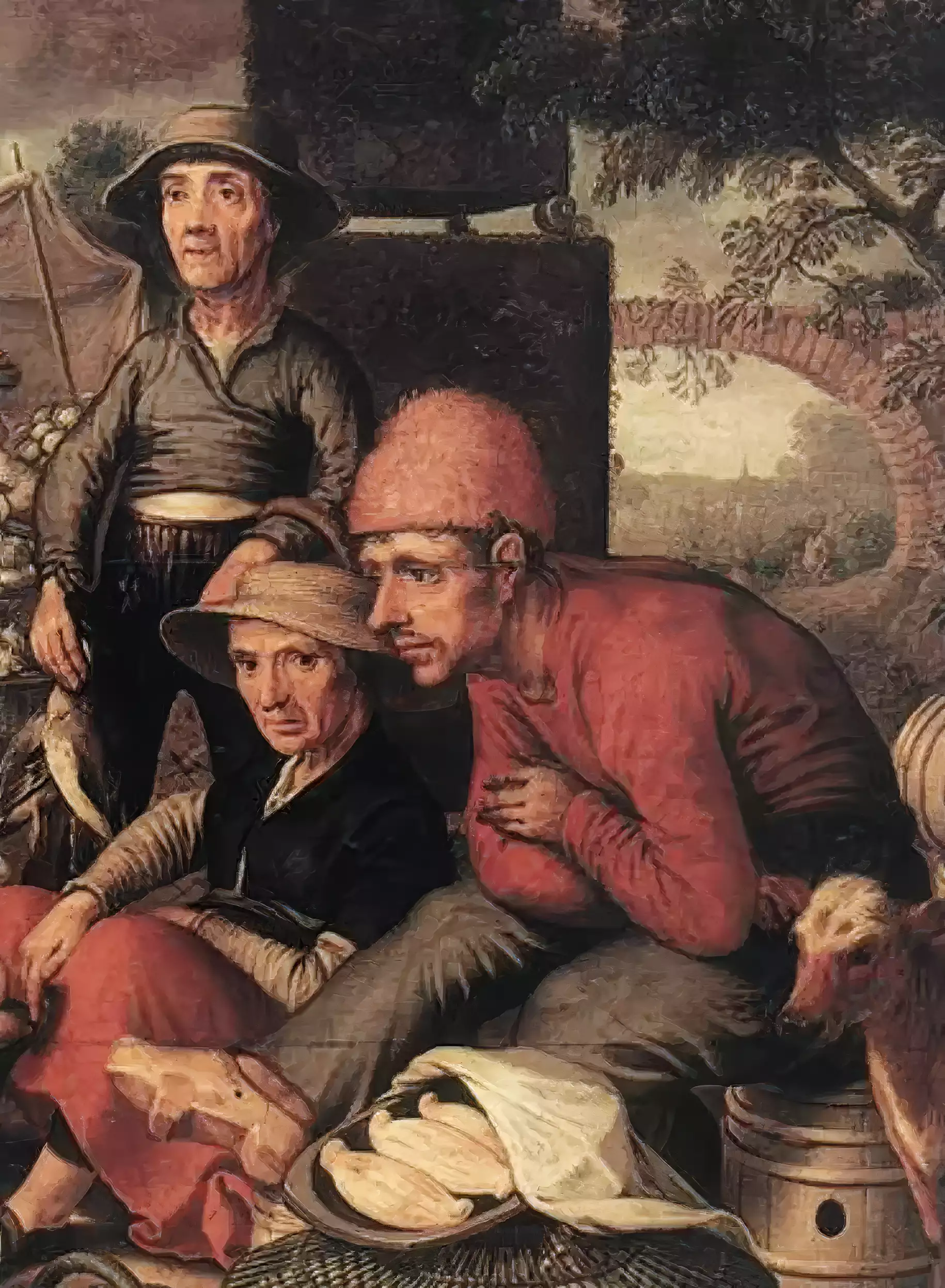 Market Vendors in Dutch Golden Age Detail (1559)