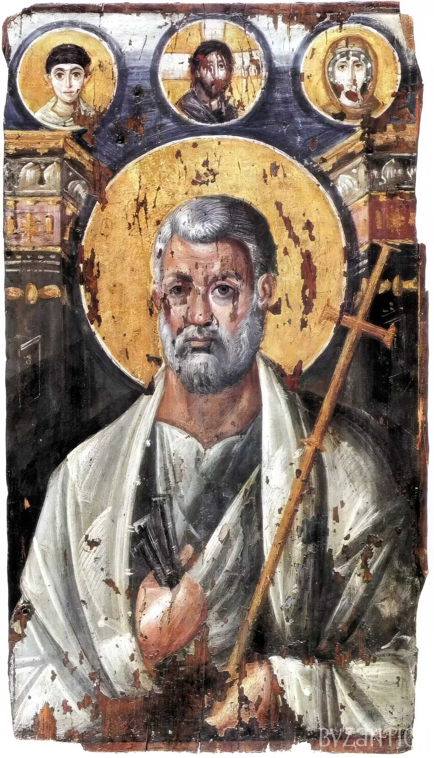 A detailed Byzantine icon showcasing Saint Peter, Sinai Monastery