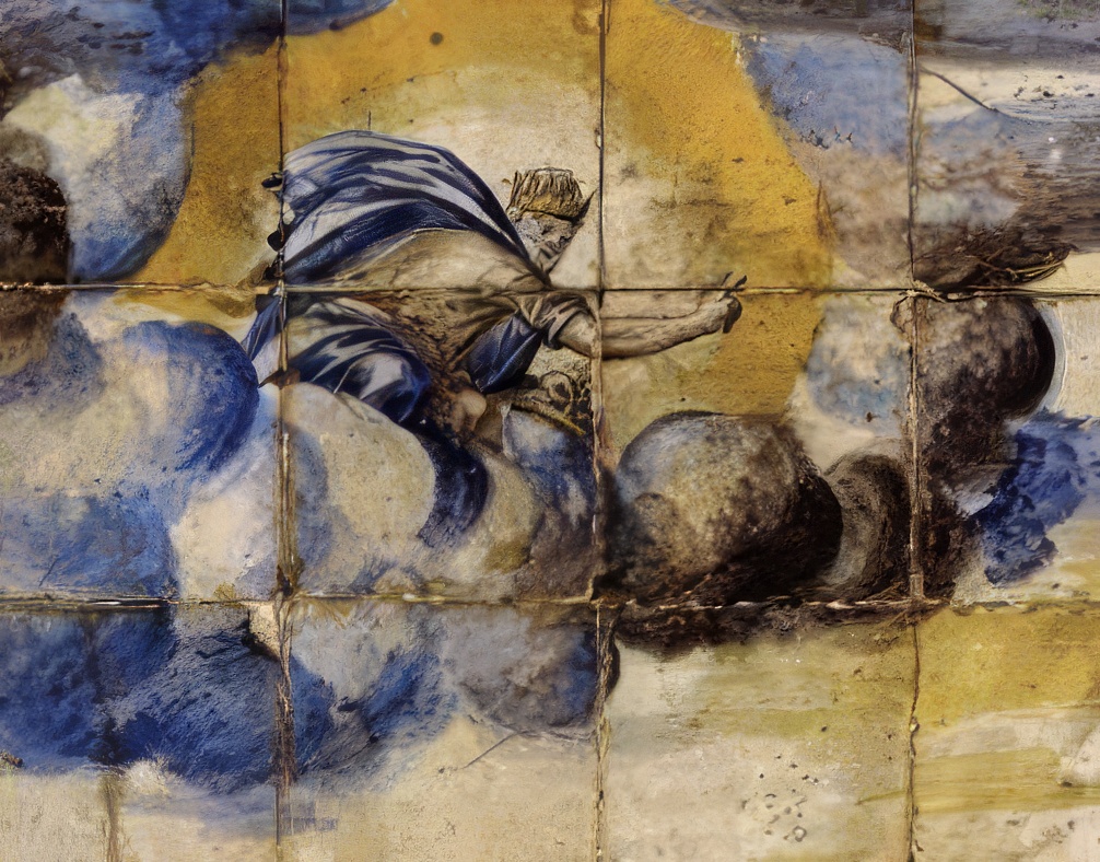 Divine Wind in Abaquesne's The Flood - Ceramic Detail 1550