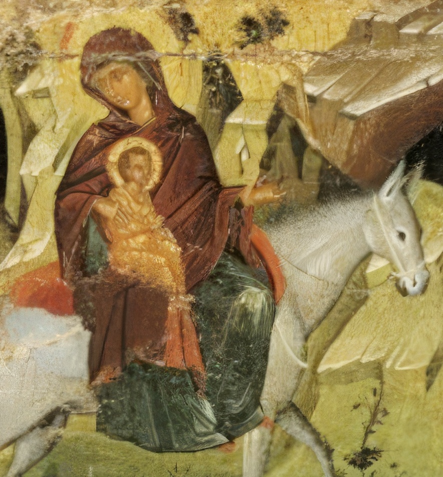 Holy Family on Donkey: Central Detail of Flight into Egypt