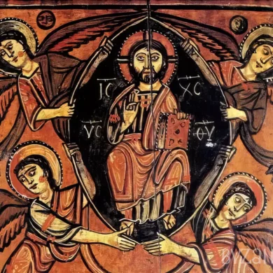 Stunning capture of the Sinai ascension of Christ icon showing intricate details of Byzantine craftsmanship 5