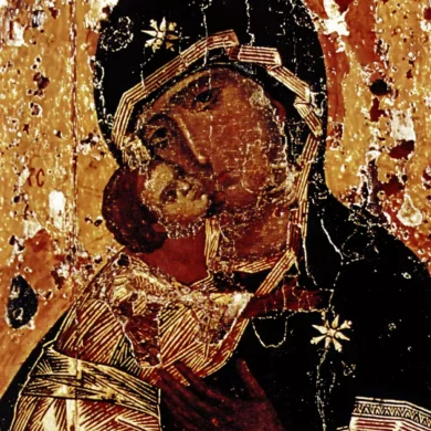 Vladimir Icon showcasing supreme Byzantine craftsmanship and spiritual depth in stunning UHD resolution