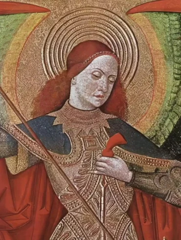 Abadia: Archangel Michael, full panel showing the divine warrior