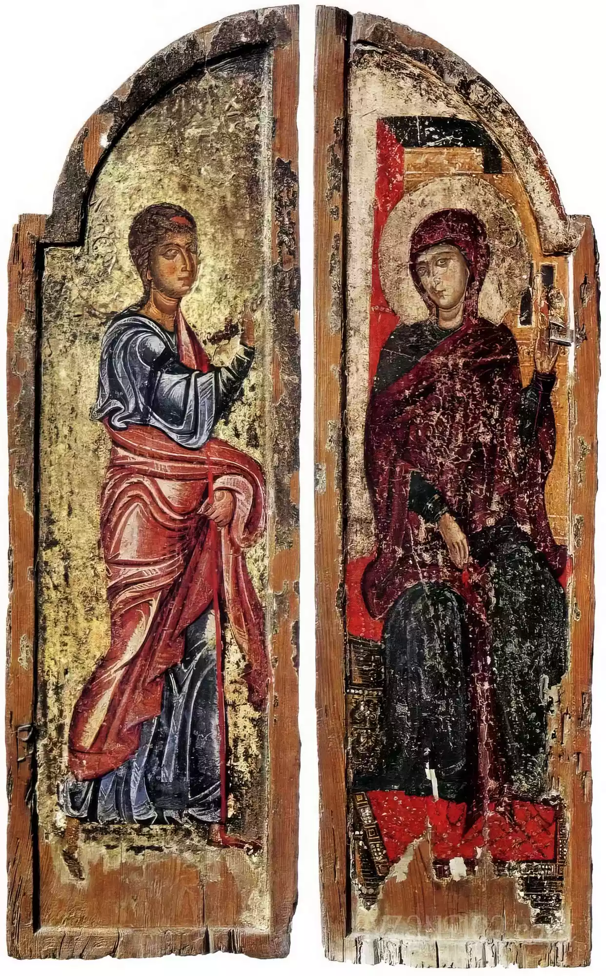 Annunciation Doors in Timios Stavros full view in Ultra High Resolution showing complete iconographic program