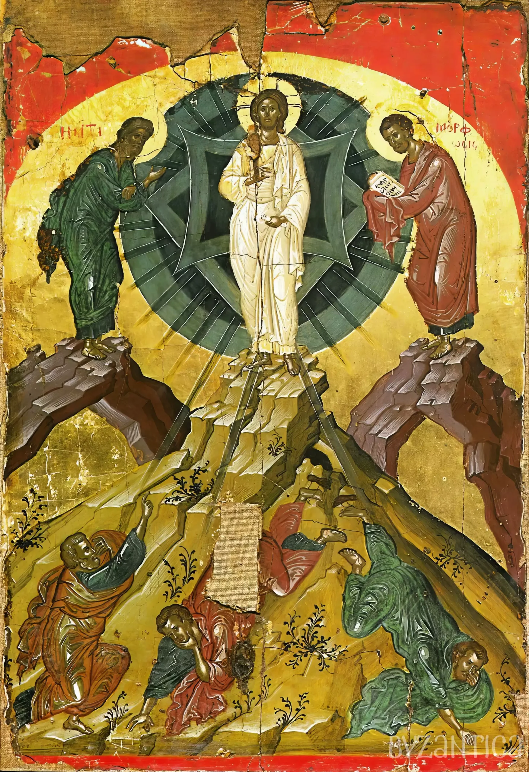 Sacred Transfiguration Icon by Theophanes the Cretan at Stavronikita Monastery, UHD full composition