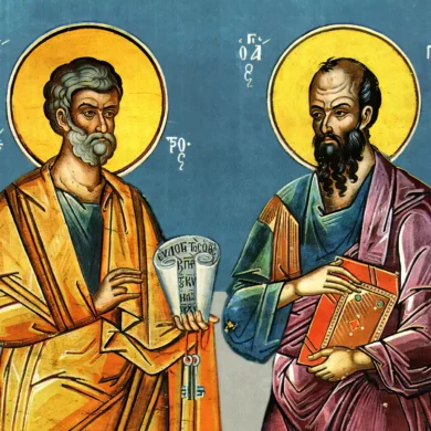 Saints Peter and Paul Wall Painting: