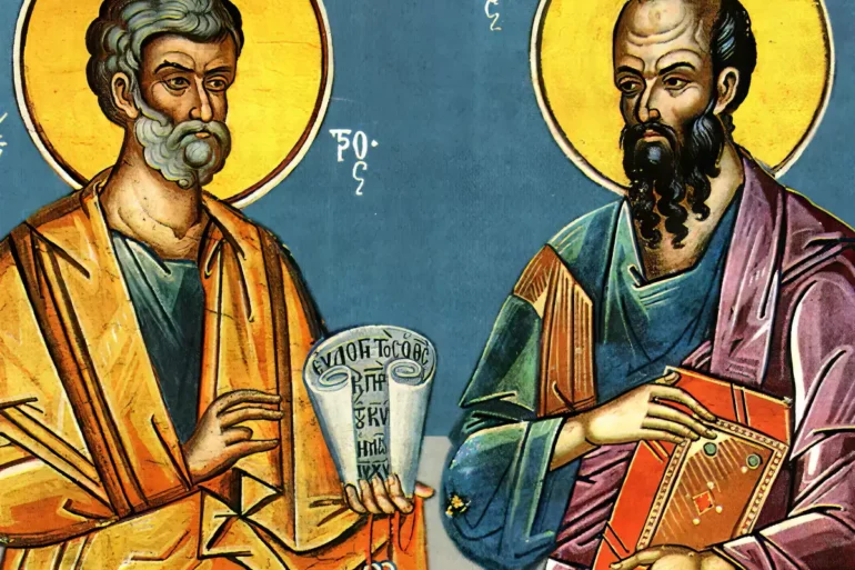 Saints Peter and Paul Wall Painting: