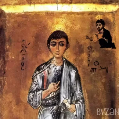 Sinai Saint Philip icon from Mount Sinai displaying masterful Byzantine technique