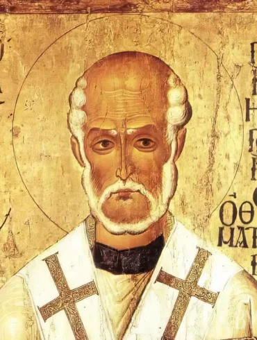 Saint Gregory Thaumaturgus in Hermitage: Close-up of saint's face showing remarkable detail