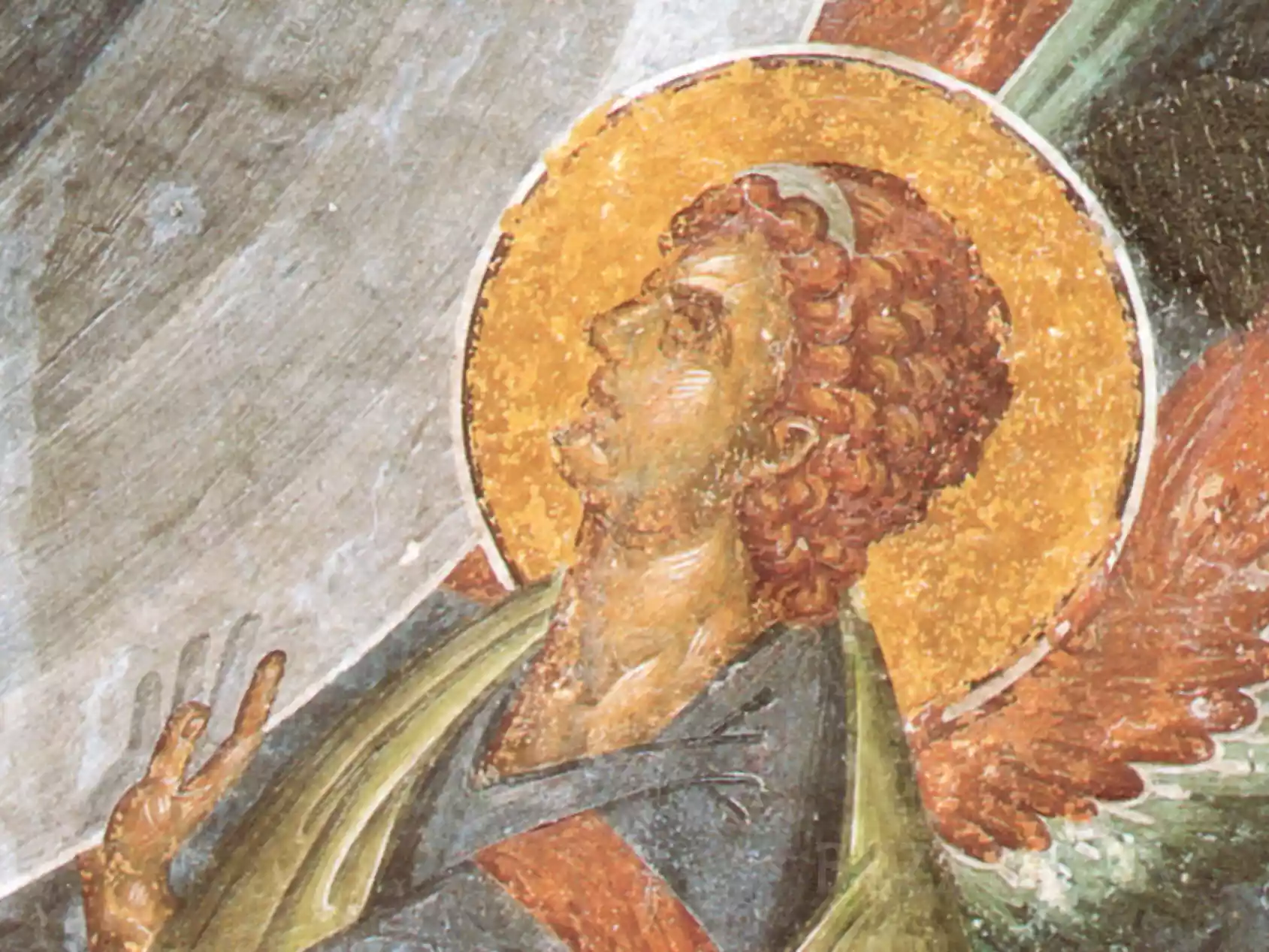 Angel in Divine Radiance - Byzantine Masterpiece 15th Century - Mystras